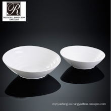 Hotel ocean line moda elegancia porcelana blanca grande tazón PT-T0612